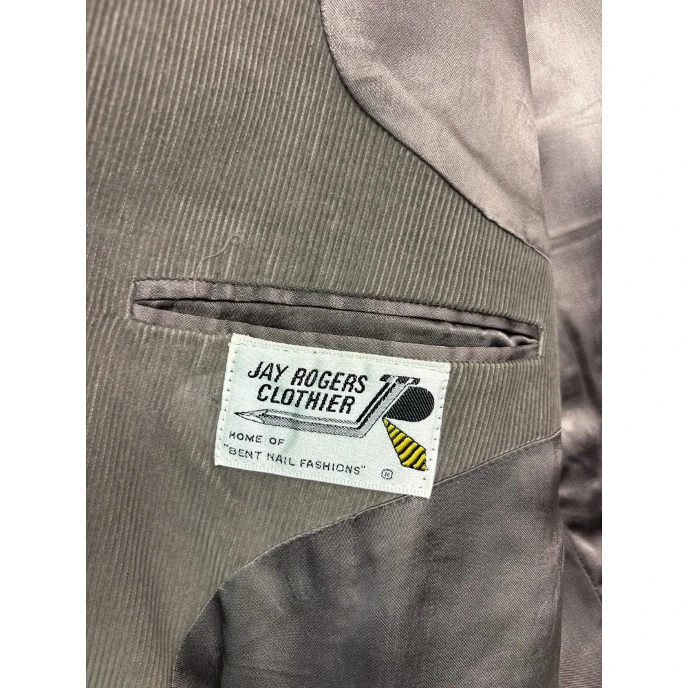 vtg 70s Western Corduroy Blazer 46L Jacket Sport Suit Coat Elbow Patches Taupe‎